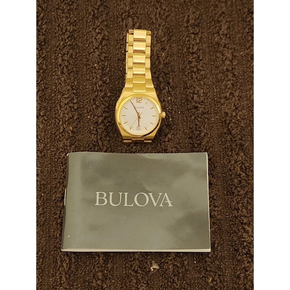 Bulova Women Classic Quartz Gold-Tone Watch With A Manual 97M109